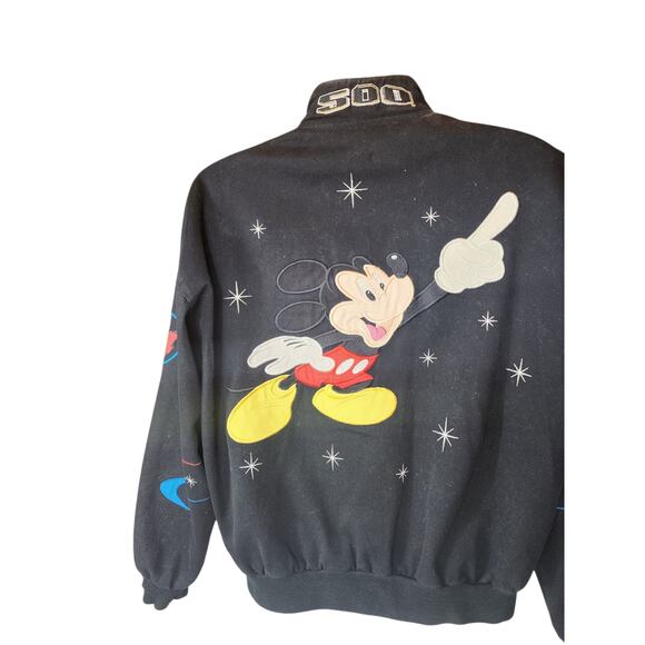 Disney Jeff Hamilton Jacket Mens Large Mickey Daytona NASCAR Embroidered Bomber - Picture 7 of 16